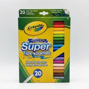 Crayola Super Tips Washable Markers – 20 Pack – Dual Line Width